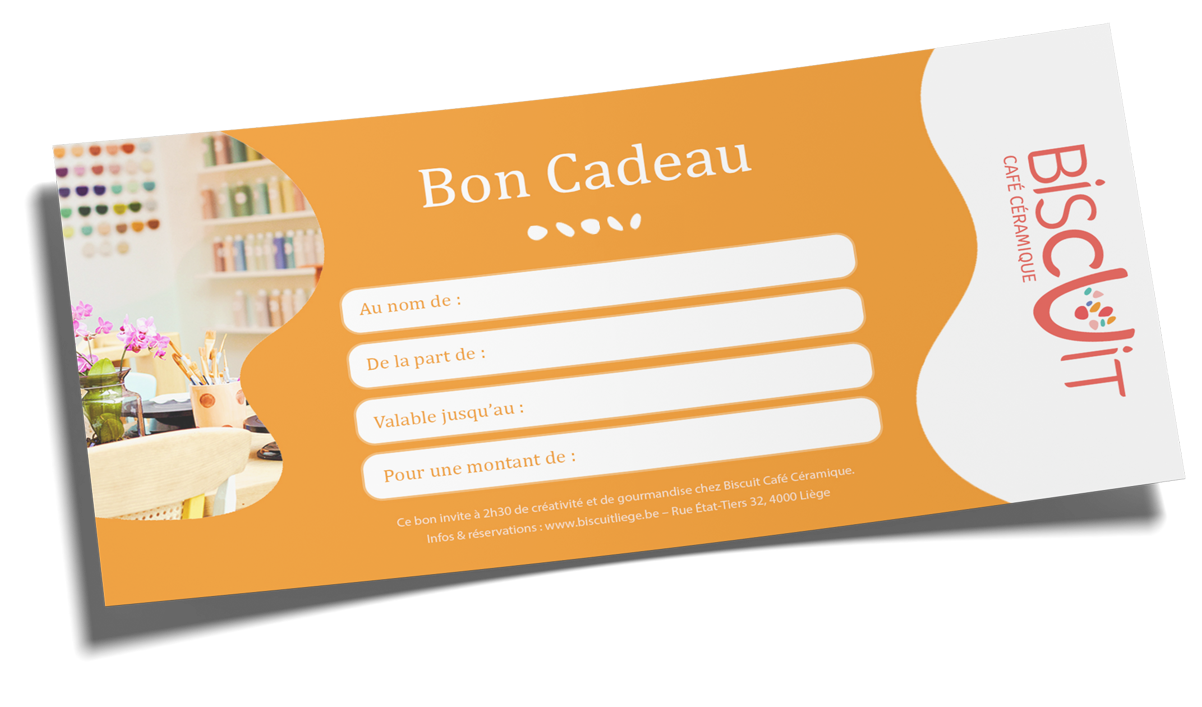 Bon cadeau Biscuit café céramique